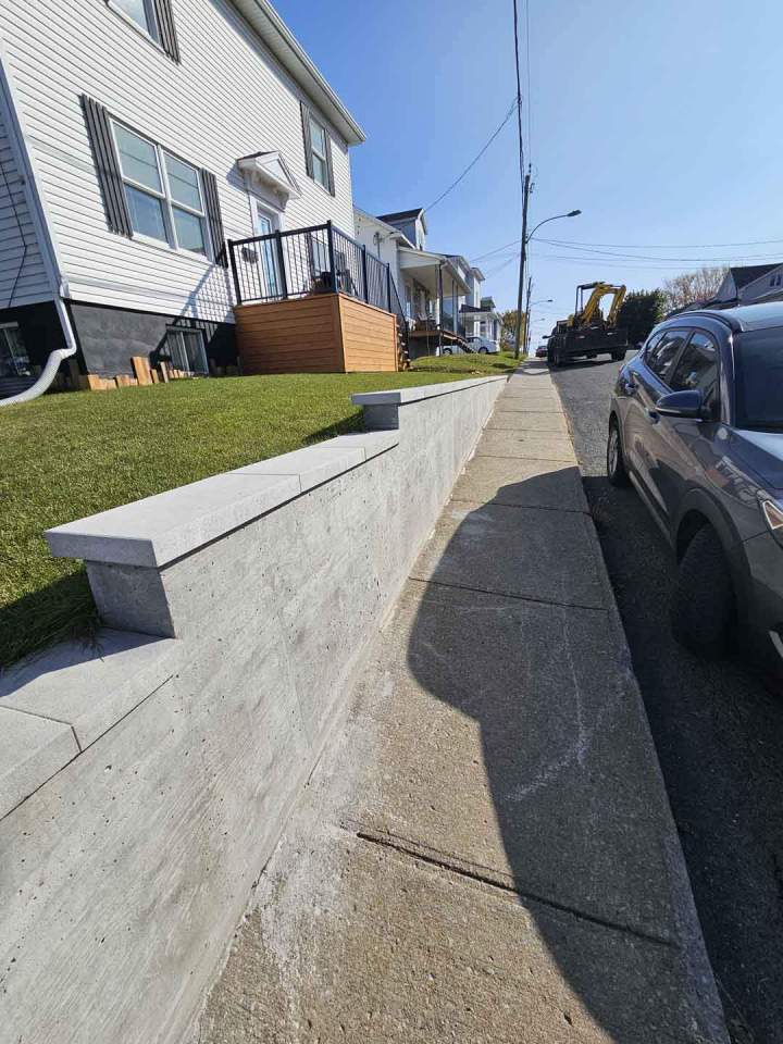 Création mur de soutènement Lévis