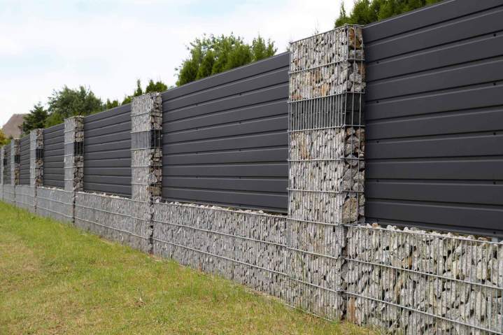 Façade en gabion Lévis